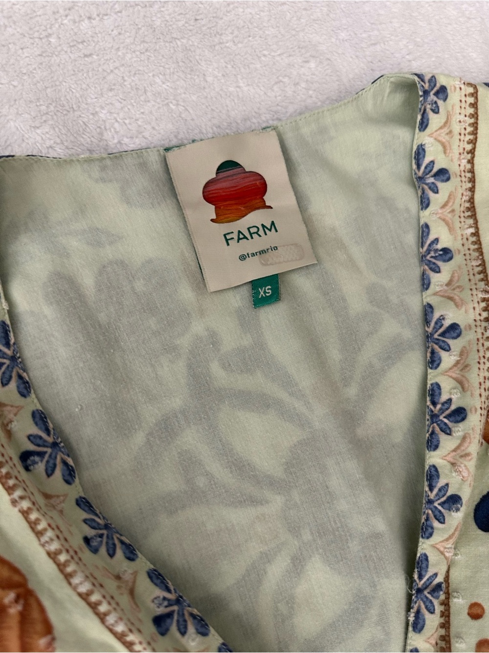 Farm Rio Ocean Tapestry Maxi Dress size X-Small - Picture 6 of 14